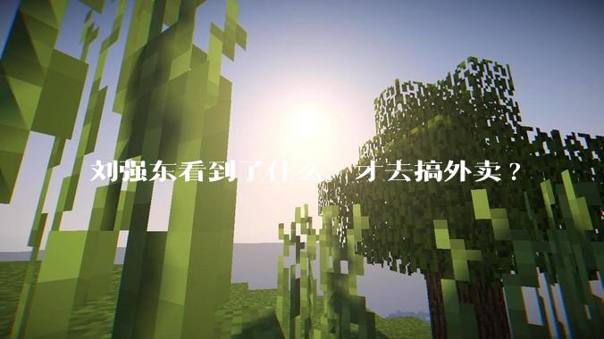 刘强东看到了什么，才去搞外卖?