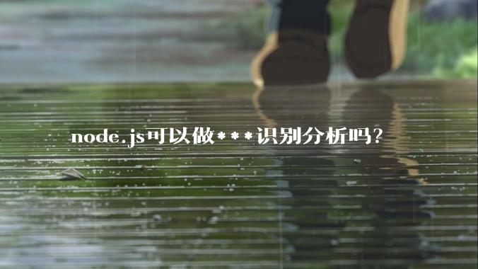 node.js可以做***识别分析吗？