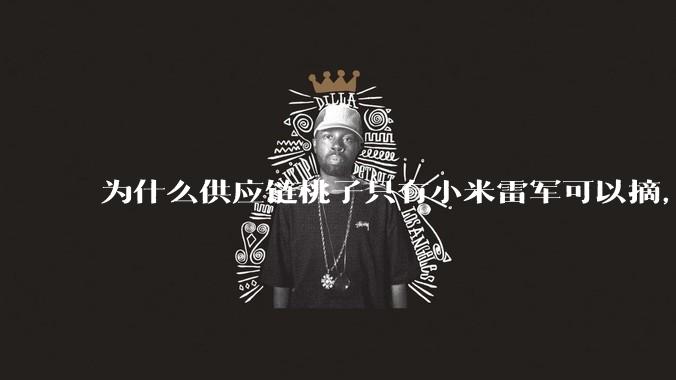 为什么供应链桃子只有小米雷军可以摘，其他人只能干瞪眼？